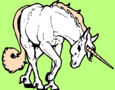 Disegno Unicorno brado  pitturato su camilla fagiani