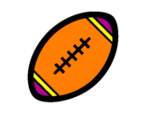 Disegno Pallone da calcio americano II pitturato su NIKO