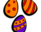 Disegno Uovo di Pasqua IV pitturato su ale