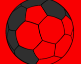 Disegno Pallone da calcio II pitturato su dranz