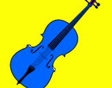 Disegno Violino pitturato su giacomo