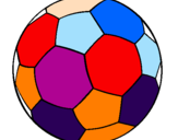 Disegno Pallone da calcio II pitturato su i due amorini