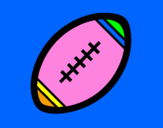 Disegno Pallone da calcio americano II pitturato su mikela
