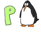 Disegno Pinguino pitturato su matteo a.