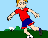 Disegno Giocare a calcio pitturato su Francesco