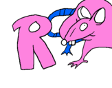 Disegno Ratto pitturato su caterina  e sissi