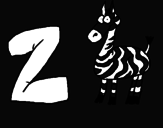 Disegno Zebra  pitturato su caterina  e sissi