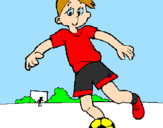 Disegno Giocare a calcio pitturato su A.C.MILAN GIANVITO 