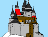Disegno Castello medievale  pitturato su Ale castle