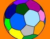 Disegno Pallone da calcio II pitturato su mikela