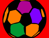 Disegno Pallone da calcio pitturato su beatrice