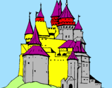 Disegno Castello medievale  pitturato su Gianluca