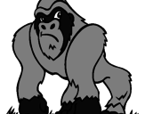 Disegno Gorilla pitturato su kerchak
