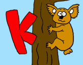 Disegno Koala  pitturato su matteo a.