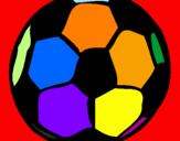 Disegno Pallone da calcio pitturato su federico