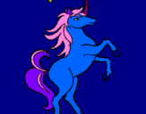 Disegno Unicorno pitturato su fede06