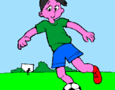 Disegno Giocare a calcio pitturato su Ivan