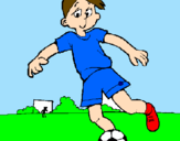 Disegno Giocare a calcio pitturato su sara luigi