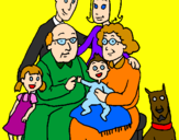 Disegno Famiglia pitturato su samantha monzo