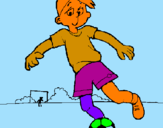 Disegno Giocare a calcio pitturato su saraq