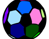 Disegno Pallone da calcio pitturato su manuele