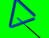 Disegno Triangolo pitturato su rebecca