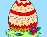 Disegno Uovo di Pasqua 2 pitturato su DIEGO