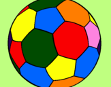 Disegno Pallone da calcio II pitturato su chiccian
