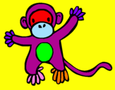 Disegno Scimmietta pitturato su SOFIA MELLONI