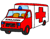Disegno Ambulanza  pitturato su swq