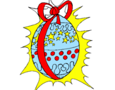 Disegno Uovo di Pasqua brillante pitturato su mattia 