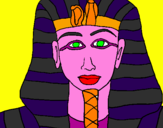 Disegno Tutankamon pitturato su benedetta