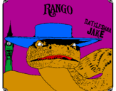 Disegno Rattlesmar Jake pitturato su maika