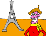 Disegno Francia pitturato su simone