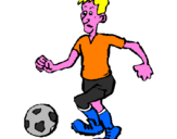 Disegno Giocatore di calcio  pitturato su giuseppe