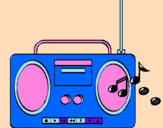 Disegno Radio cassette 2 pitturato su MELANIA