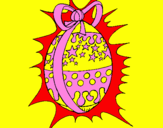 Disegno Uovo di Pasqua brillante pitturato su federica