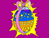Disegno Uovo di Pasqua brillante pitturato su Alessiafloricienta