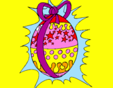 Disegno Uovo di Pasqua brillante pitturato su federica