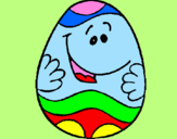 Disegno Uovo di Pasqua felice pitturato su SWaMI Frate