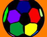 Disegno Pallone da calcio pitturato su sophia