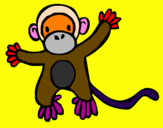 Disegno Scimmietta pitturato su michele e erica