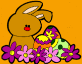 Disegno Coniglietto di Pasqua  pitturato su madalinarazvan