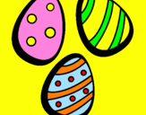 Disegno Uovo di Pasqua IV pitturato su denis