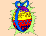 Disegno Uovo di Pasqua brillante pitturato su antonella