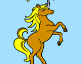 Disegno Unicorno pitturato su danilo de curtis