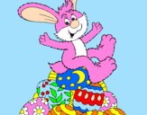 Disegno Coniglio di Pasqua pitturato su ELEONORA