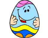 Disegno Uovo di Pasqua felice pitturato su denise giannattasio 