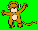Disegno Scimmietta pitturato su gaia    2