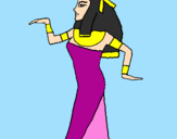 Disegno Ballerina egiziana II pitturato su veronica zocco